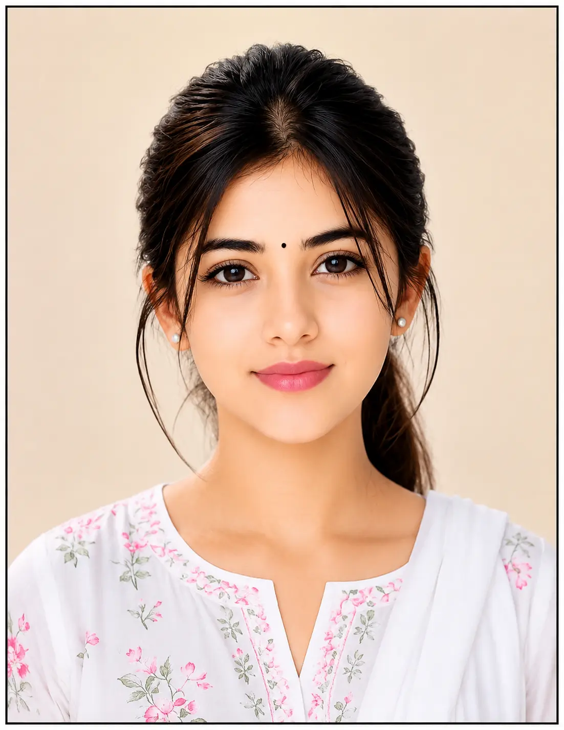 Print ready passport size photo A4 sheet