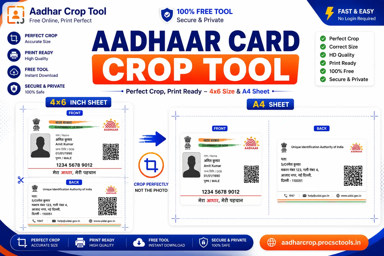 Aadhaar Card Crop preview
